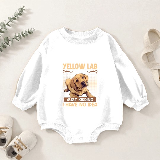 Labrador A DAY WITHOUT MY YELLOW LAB Funny Baby Romper Sweatshirts