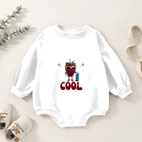 Groovy So Berry Cool Fruit Lover Strawberry Baby Romper Sweatshirts