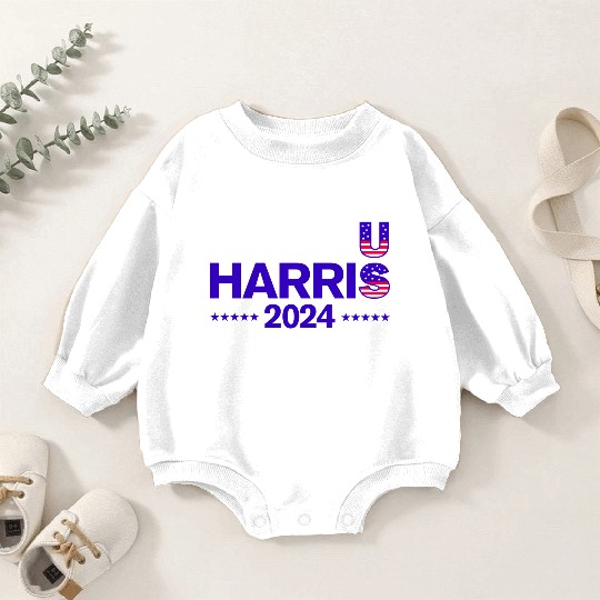 US Election 2024 Harris Baby Romper Sweatshirts