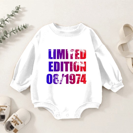 50th birthday Limited Edition 08/1974 Baby Romper Sweatshirts