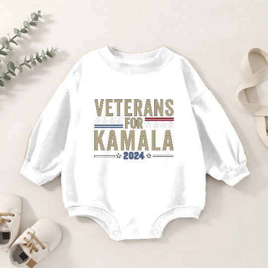 Veterans For Kamala Harris 2024 Election Baby Romper Sweatshirts