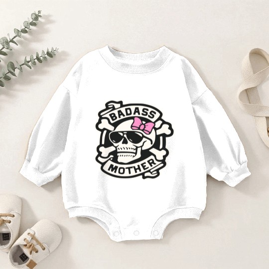 Badass Mother Skull LIKE US ON FACEBOOK # Baby Romper Sweatshirts