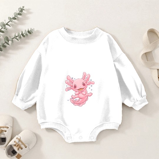 Proud to Be Weird Axolotl Animal Lover Salamander Baby Romper Sweatshirts