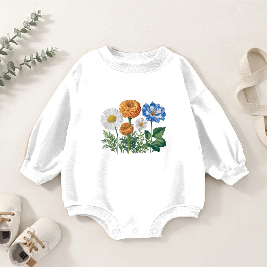 Little Wildflower Baby Romper Sweatshirts