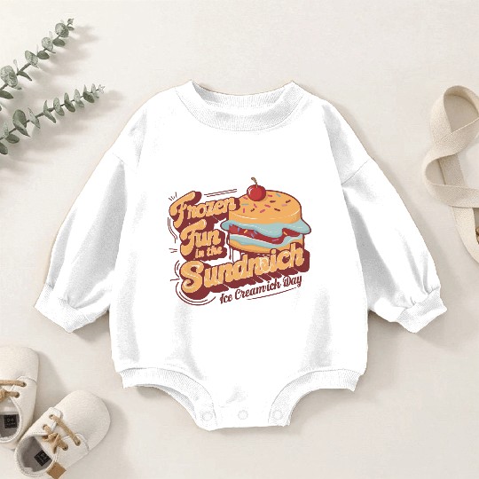 Ice Cream Sandwich Baby Romper Sweatshirts