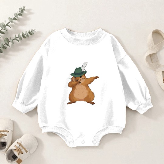 Groundhog Marmot for a Marmot lover groundhog fan Baby Romper Sweatshirts