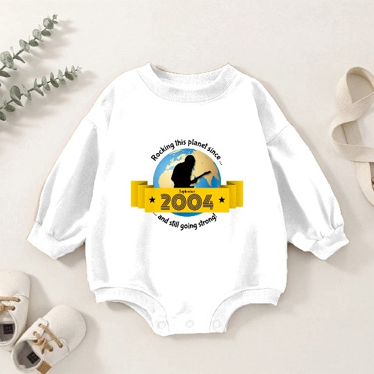 20th birthday Rocking this planet since 09/2004 Baby Romper Sweatshirts