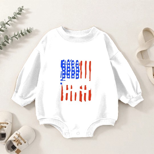 Drone American Flag Quadcopter Baby Romper Sweatshirts