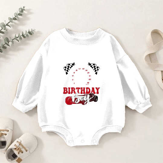 Kids 2nd Birthday Boy 2 Second Race Car Birthday Baby Romper Sweatshirts