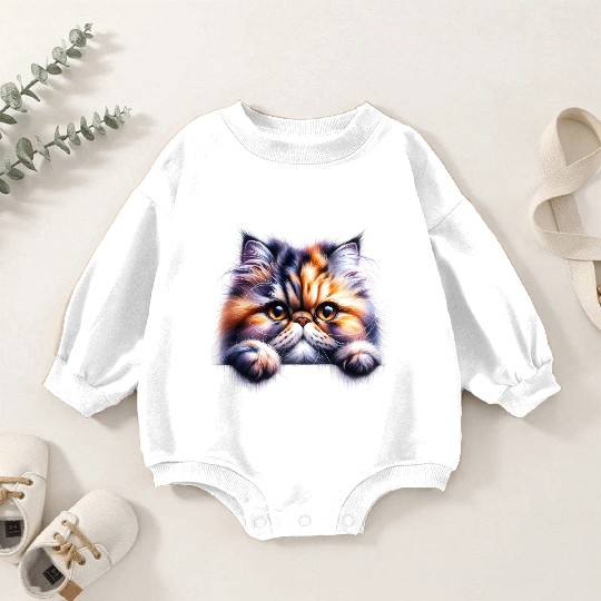 Persian cat Baby Romper Sweatshirts