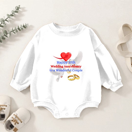 Happy 27th Wedding anniversary to a wonderful Baby Romper Sweatshirts