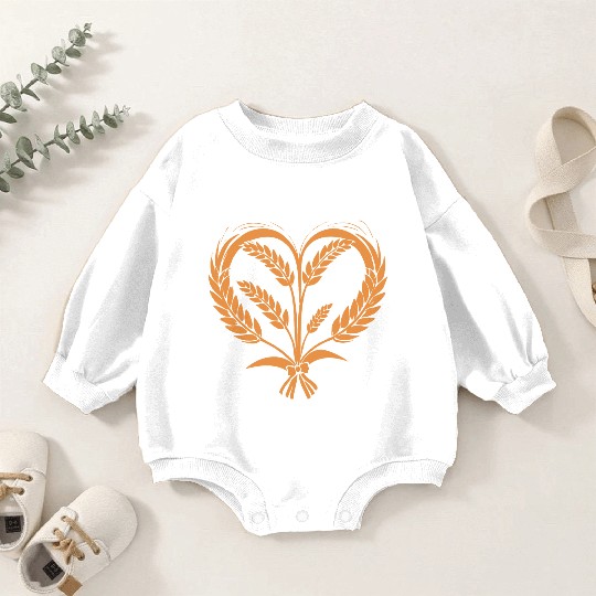 Wheat Cereal Grain Food Lover Funny Design Baby Romper Sweatshirts