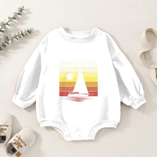 Florida ESCAPE TO KEY-WEST Sailing Florida Baby Romper Sweatshirts