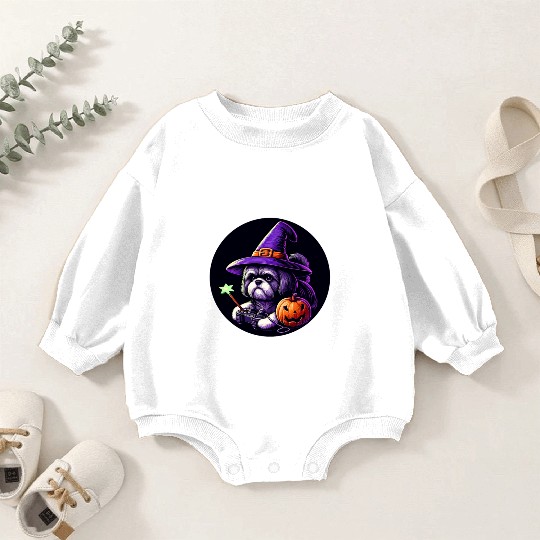 Dog lovers and gamers love fantasy Halloween Baby Romper Sweatshirts