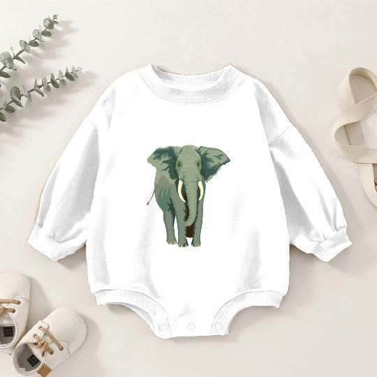 Elephant Face Funny Baby Romper Sweatshirts - Funny Animal Face Lover