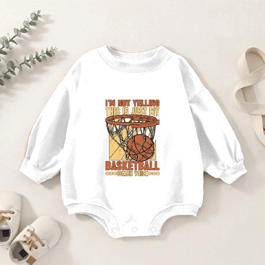 This Is Just My Basketball Coach Voice 1 Baby Romper Sweatshirts