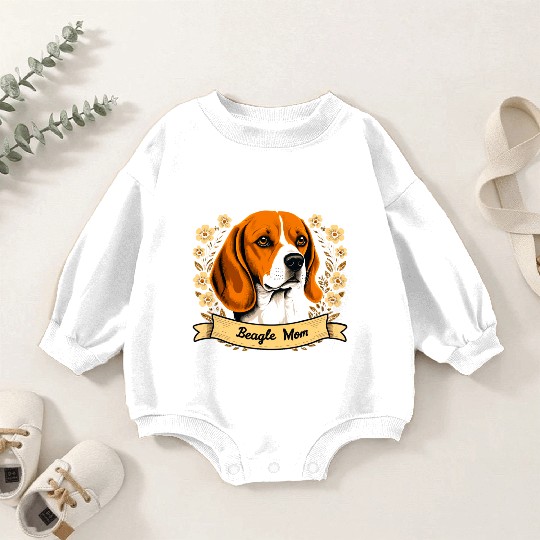 beagle mom Baby Romper Sweatshirts