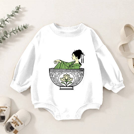 Serenity Women in a Lotus Bowlof Tea Baby Romper Sweatshirts