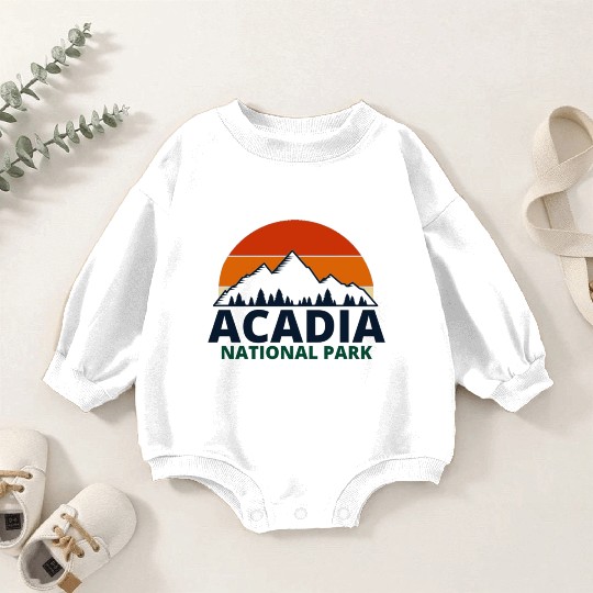 Acadia National Park Baby Romper Sweatshirts