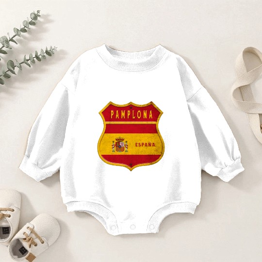 Pamplona Spain coat of arms flag Baby Romper Sweatshirts