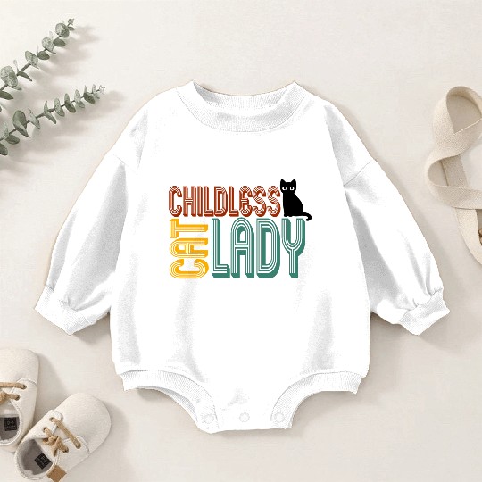 childless cat lady Kamala Harris 2024 Baby Romper Sweatshirts