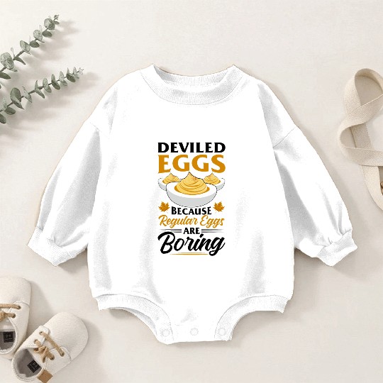 Funny Deviled Eggs Designs For Deviled Egg Lover Baby Romper Sweatshirts
