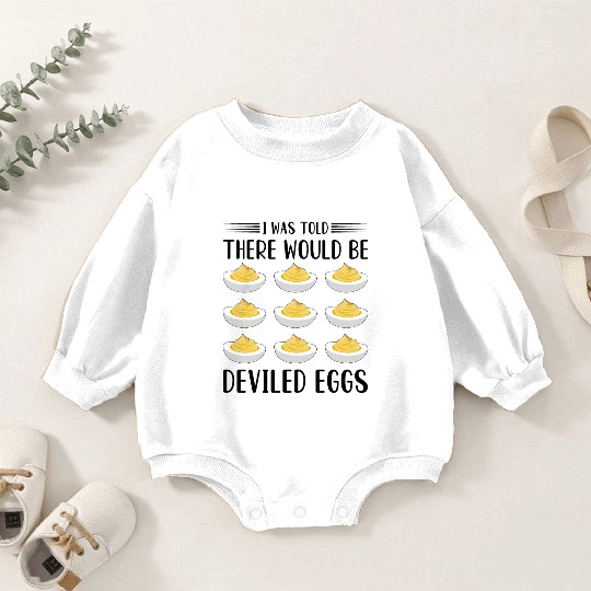 Funny Deviled Eggs Designs For Deviled Egg Lover Baby Romper Sweatshirts