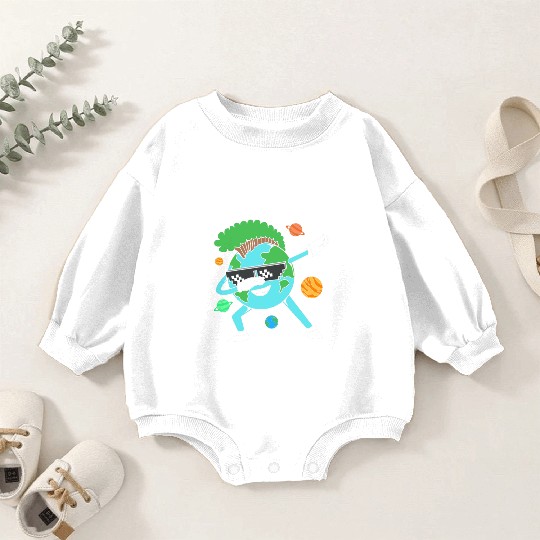 Dabbing Earth Geoscience For Earth Science Teacher Baby Romper Sweatshirts