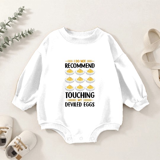 Funny Deviled Eggs Designs For Deviled Egg Lover Baby Romper Sweatshirts