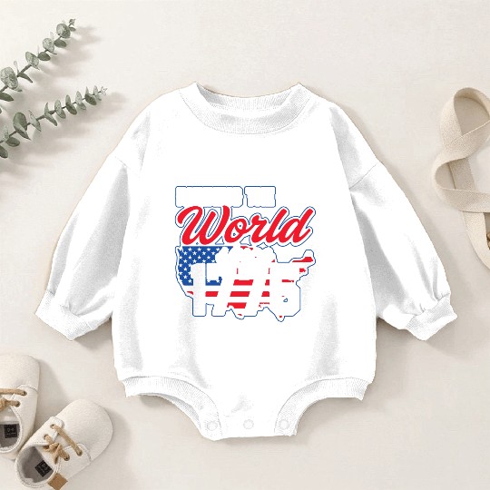Running The World Since 1776 Patriotic American Baby Romper Sweatshirts