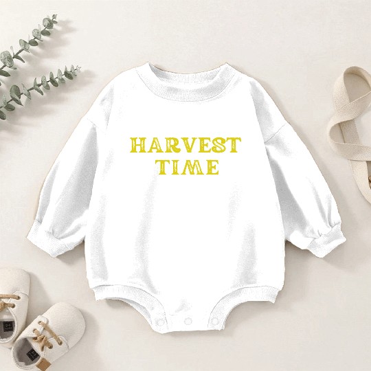 Harvest Time Seasonal Art Design Baby Romper Sweatshirts
