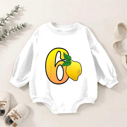 Number 60th Birthday - Lemon Baby Romper Sweatshirts