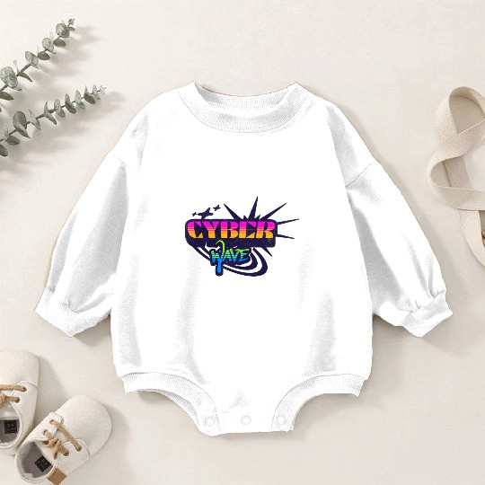 Cyber Wave - Neon Streetwear for Y2K fans Baby Romper Sweatshirts