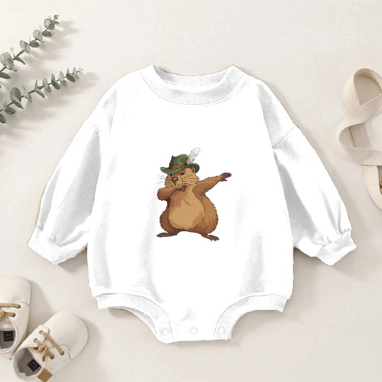 Groundhog Marmot for a Marmot lover groundhog fan Baby Romper Sweatshirts