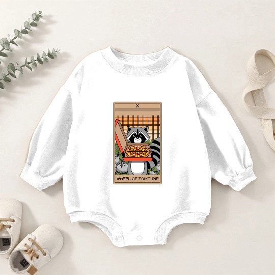 Wheel of Fortune Raccoons Tarot Card Baby Romper Sweatshirts