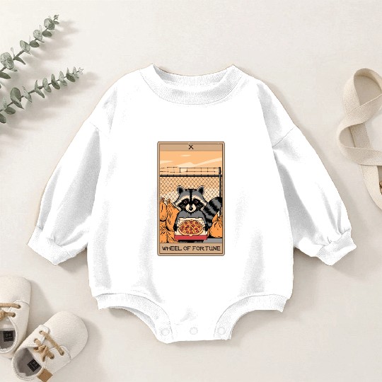 Wheel of Fortune Raccoons Tarot Card Baby Romper Sweatshirts