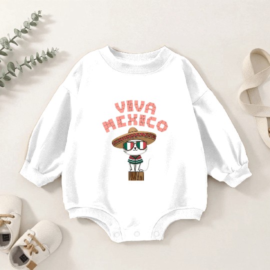 Viva Mexico Celebrate Hispanic Heritage Month Baby Romper Sweatshirts