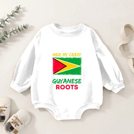 Guyana Pride Guyanese Roots Georgetown Love Baby Romper Sweatshirts
