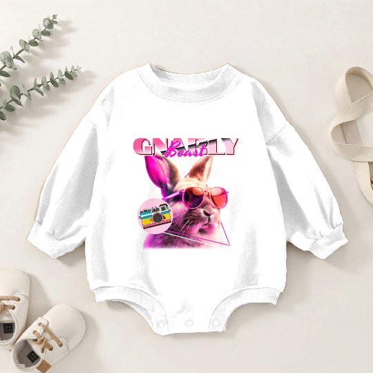 Hilarious "Gnarly Beast" – Cheers to Comedy Baby Romper Sweatshirts