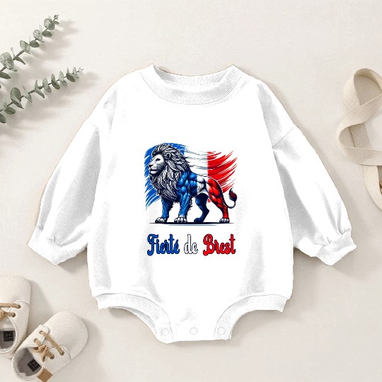 The proud Brest flag design Baby Romper Sweatshirts