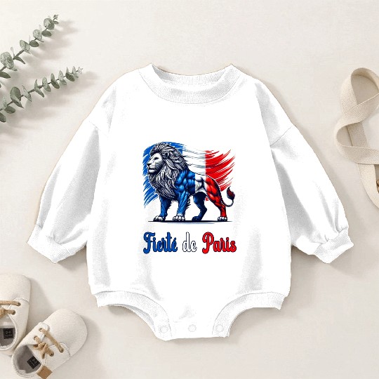 The pride of Paris flag design Baby Romper Sweatshirts