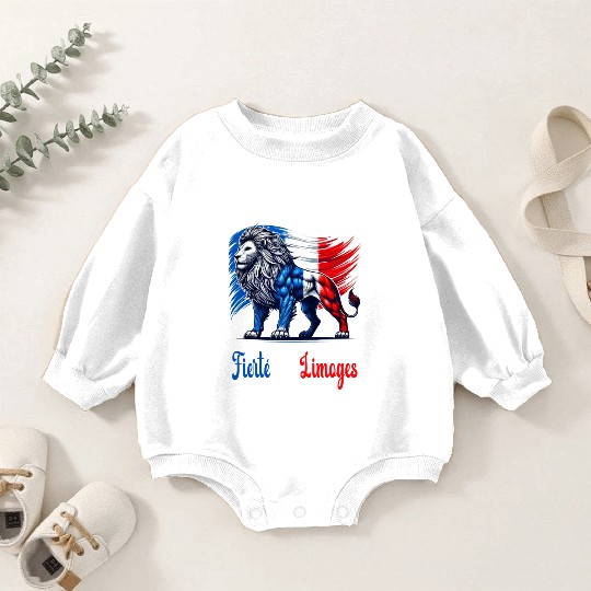 The pride of Lille flag design Baby Romper Sweatshirts