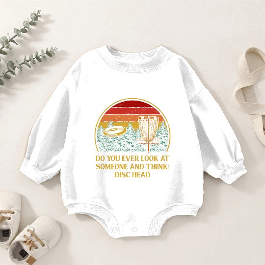 Disc Head Disc Golf Outdoor Game Golfer Field Game Baby Romper Sweatshirts