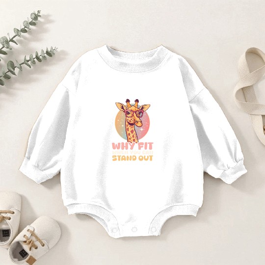 Giraffe Why Fit In When You Can Stand Out? Baby Romper Sweatshirts