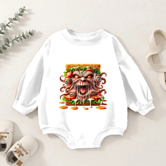 Terrifying Monster Sandwich Baby Romper Sweatshirts