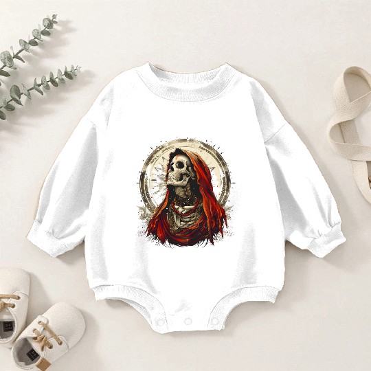 Santa Muerte Saint Death Mexican Sugar Skull Baby Romper Sweatshirts