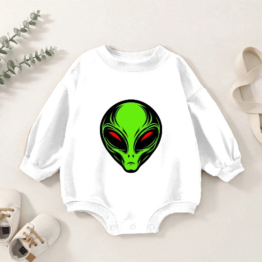Green Alien Baby Romper Sweatshirts