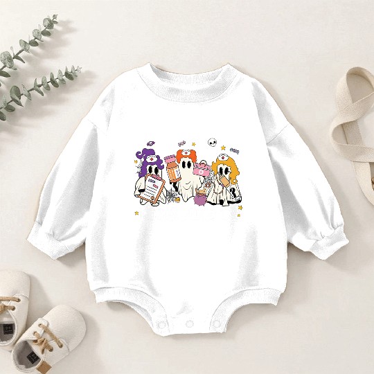 Hocus Poke-Us Funny Ghost Vintage Halloween Movie Baby Romper Sweatshirts