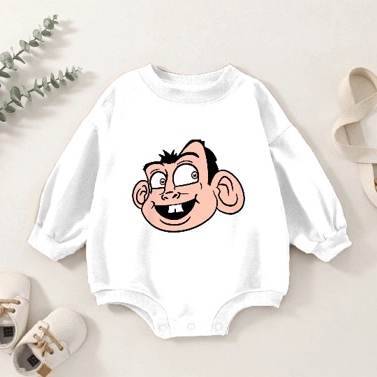 Monkey Face Sweet Cute Little Head Laughs Happy Baby Romper Sweatshirts