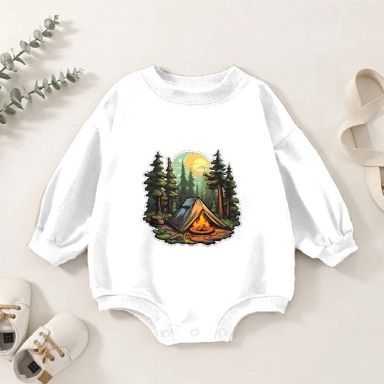 Tents Forest Nature Camping Baby Romper Sweatshirts